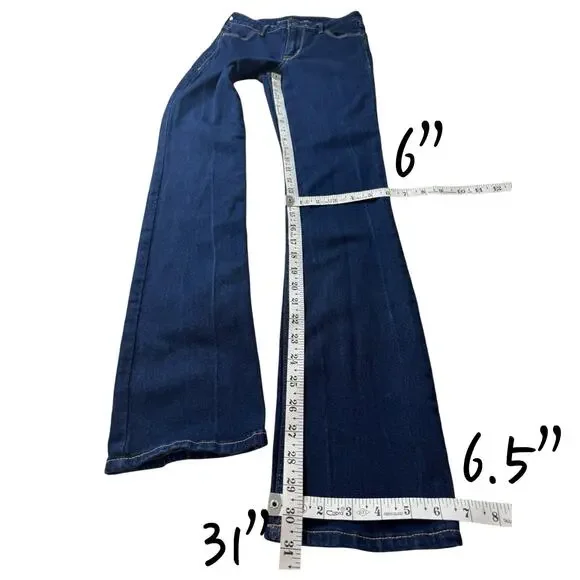 Bootcut Jeans Women  Old Navy 00 Dark Wash Stretch Denim Minimalist - Picture 7 of 10